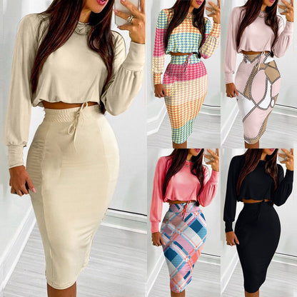 Effortlessly Chic: 2 Piece Maxi Dress and Crop Top Set