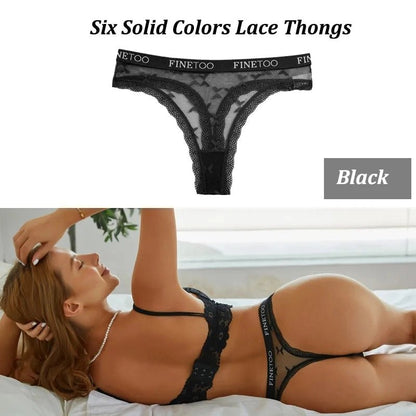Breathable Lace Thongs - Sexy Intimates for Women - Tress's Beauty