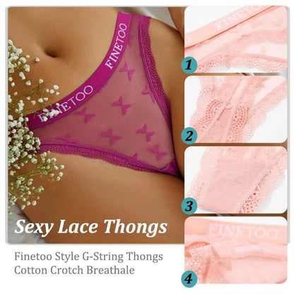 Breathable Lace Thongs - Sexy Intimates for Women - Tress's Beauty