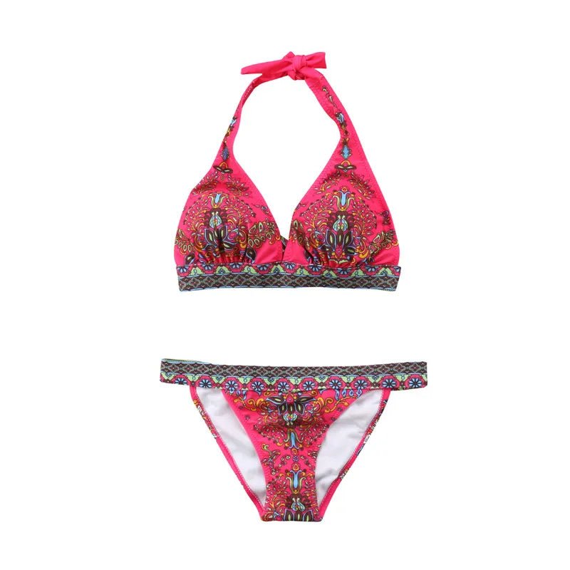 Floral Bandage Bikini Set with Push-up Support - Tress's Beauty
