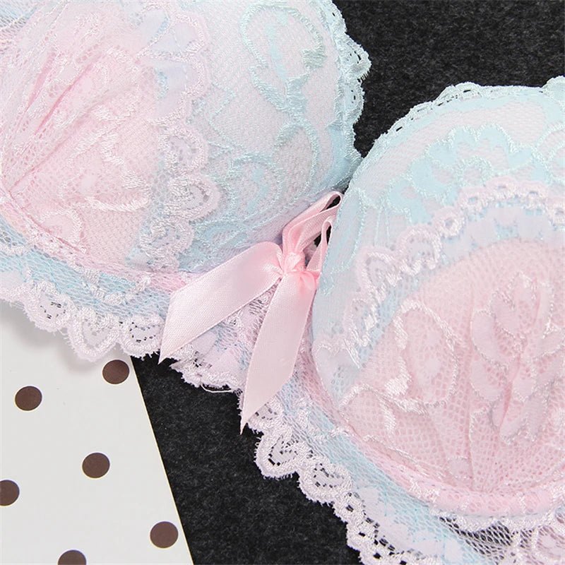 . "Floral Lace Bra Set - Sexy Underwire Lingerie for Women (A-B Cup) - Tress's Beauty
