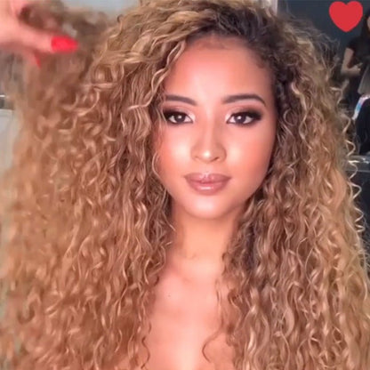 Long Curly Hair Fiber Wig - Tress's Beauty