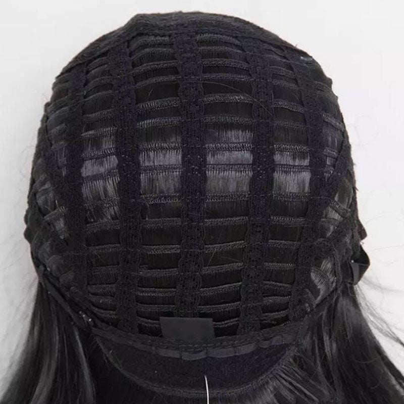 Medium Split Black Big Wave Wig High Temperature - Tress's Beauty