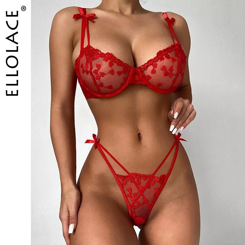 Sensual Lace Underwear Set | Exotic Embroidery | Women's Lingerie | Ellolace - Tress's Beauty