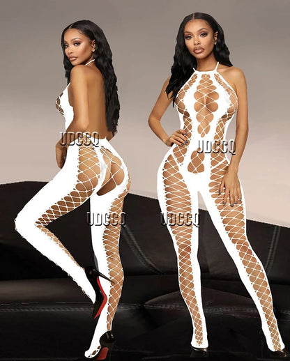 Sexy White Bodystocking Lingerie - Ultimate Comfort & Versatility - Tress's Beauty