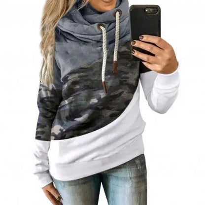 Stay Warm and Stylish with our Camo Patchwork Hoodie - Tress's Beauty