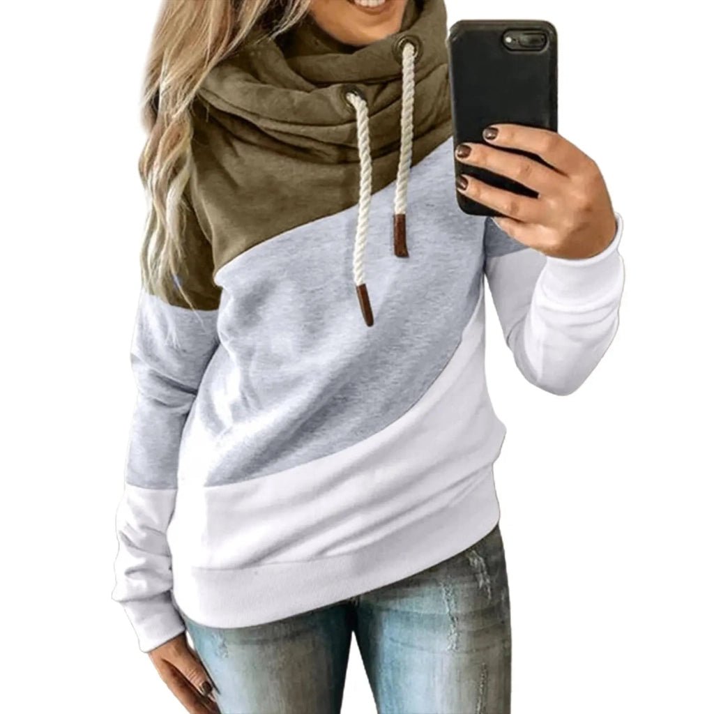 Stay Warm and Stylish with our Camo Patchwork Hoodie - Tress's Beauty