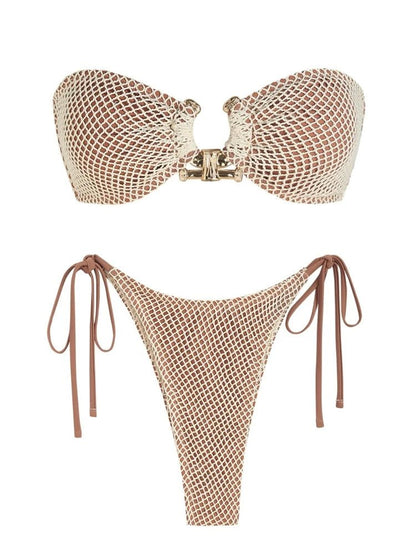 Stylish Women's Butterfly Print Bikini Set for Summer Beach Days - Tress's Beauty