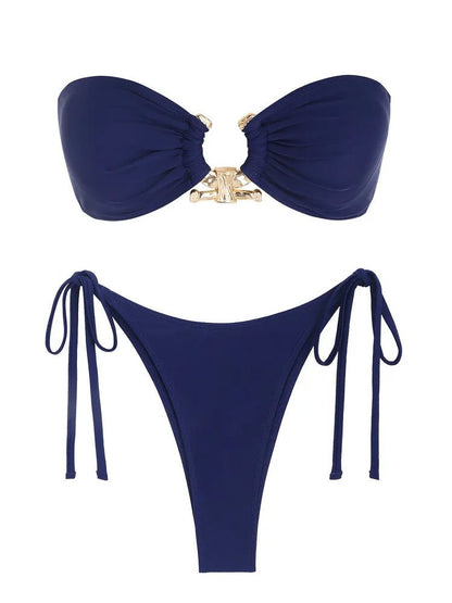 Stylish Women's Butterfly Print Bikini Set for Summer Beach Days - Tress's Beauty